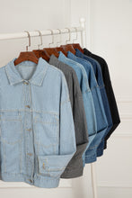 Load image into Gallery viewer, Wild Wind Washed Oversize Pocketed Denim Jacket
