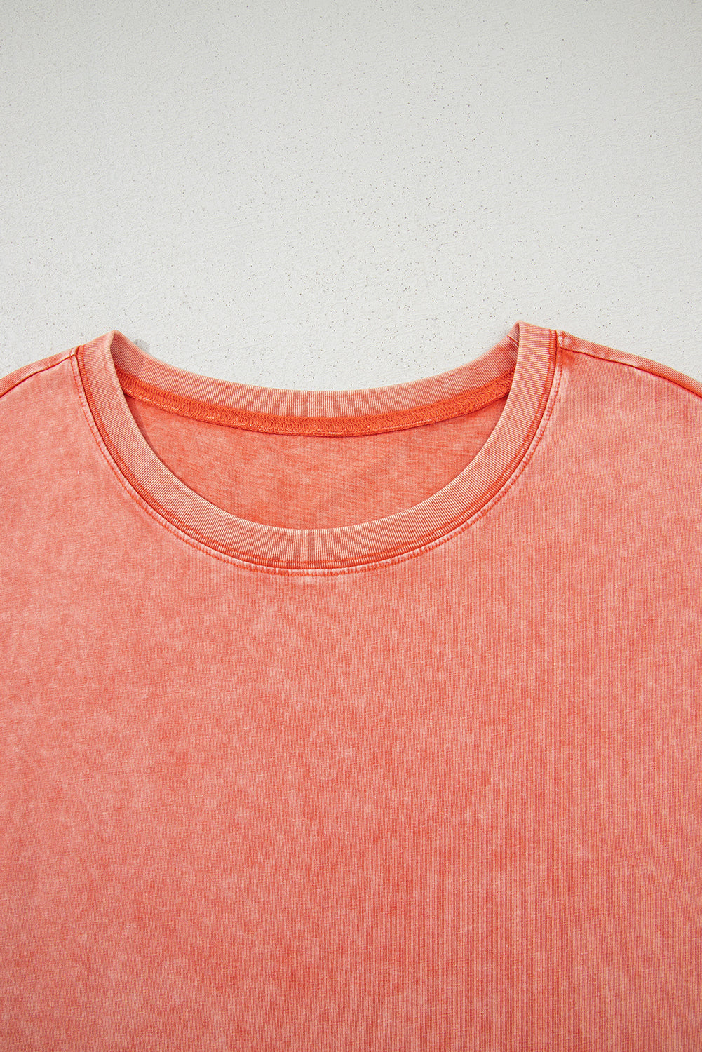 Carrot Mineral Wash Pocketed T-shirt Long Dress