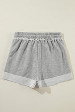 Load image into Gallery viewer, Philippine Gray Pocketed Drawstring High Waist Summer Shorts
