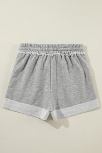 Philippine Gray Pocketed Drawstring High Waist Summer Shorts