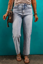 Load image into Gallery viewer, Beau Blue Acid Wash Straight Jeans
