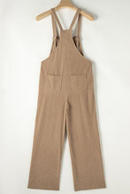 Load image into Gallery viewer, Black Solid Pocketed Loose Fit Corduroy Overall
