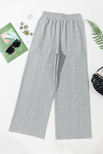 Load image into Gallery viewer, Gray Seamed Drawstring High Waist Wide Leg Sweatpants
