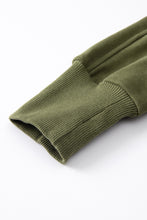 Load image into Gallery viewer, Sea Green Fleece Lined Zip Up Stand Collar Thumbhole Sleeve Sweatshirt
