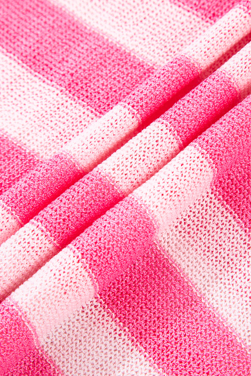 Pink Stripe USA Flag Notched Neckline Loose Sweater Vest