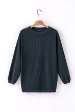 Load image into Gallery viewer, Smoke Gray Ribbed Corduroy Oversized Sweatshirt
