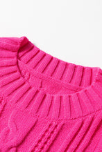 Load image into Gallery viewer, Strawberry Pink Textured Knit Ruffled Mock Neck Sweater Tank
