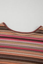 Load image into Gallery viewer, Rose Red Ethnic Striped Wide Cropped Long Sleeve Top
