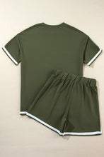 Load image into Gallery viewer, Apricot Contrast Trim Tee and Shorts Set
