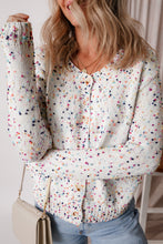 Load image into Gallery viewer, White Multicolor Confetti Sweater Cardigan
