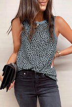 Load image into Gallery viewer, Leopard Print Round Neck Tank Top
