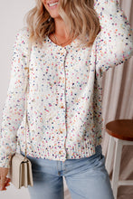 Load image into Gallery viewer, White Multicolor Confetti Sweater Cardigan
