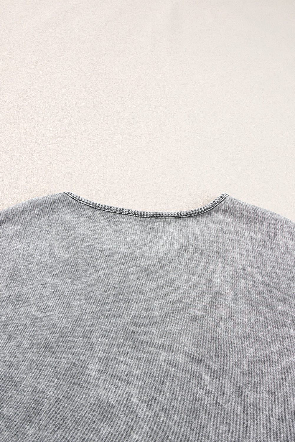 Philippine Gray Mineral Wash Exposed Seam Drop Shoulder Oversized Tee