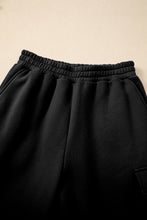 Load image into Gallery viewer, Black Solid Multi Pockets Elastic High Waist Active Pants
