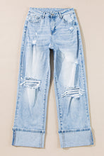 Load image into Gallery viewer, Beau Blue Light Wash Distressed Flare Jeans
