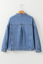 Load image into Gallery viewer, Wild Wind Washed Oversize Pocketed Denim Jacket
