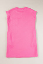 Load image into Gallery viewer, Sachet Pink Textured Cap Sleeve T Shirt Dress
