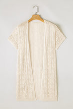 Load image into Gallery viewer, Apricot Openwork Short Sleeve Open Cardigan
