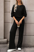 Load image into Gallery viewer, Laurel Green Solid Ribbed Knit Keyhole Back High Waist Jumpsuit
