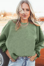 Load image into Gallery viewer, Smoke Gray Ribbed Corduroy Oversized Sweatshirt
