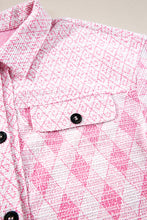 Load image into Gallery viewer, Delicacy Geometric Print Textured Flap Detail Shacket with Pocket
