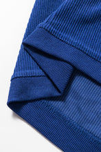 Load image into Gallery viewer, Dark Blue Ribbed Corduroy Oversized Sweatshirt
