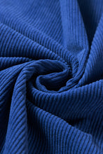 Load image into Gallery viewer, Dark Blue Ribbed Corduroy Oversized Sweatshirt
