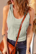 Load image into Gallery viewer, Gray Scoop Neck Basic Solid Tank Top
