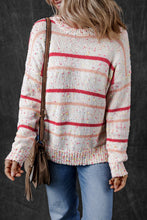 Load image into Gallery viewer, Pink Striped Confetti Knit Sweater
