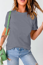 Load image into Gallery viewer, White Solid Color Crew Neck Tee
