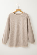 Load image into Gallery viewer, Smoke Gray Ribbed Corduroy Oversized Sweatshirt
