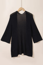 Load image into Gallery viewer, Khaki Hollow-out Bracelet Sleeve Knit Cardigan
