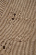 Load image into Gallery viewer, Khaki Flower Print Corduroy Overalls
