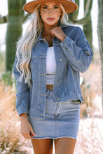 Load image into Gallery viewer, Wild Wind Washed Oversize Pocketed Denim Jacket
