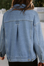 Load image into Gallery viewer, Wild Wind Washed Oversize Pocketed Denim Jacket
