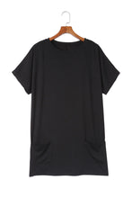 Load image into Gallery viewer, Gray Side Pockets Short Sleeve Tunic Top
