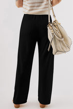 Load image into Gallery viewer, Black Textured Loose Drawstring Pants
