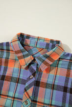 Load image into Gallery viewer, Orange Plaid Print Loose Vintage Shirt
