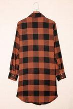 Load image into Gallery viewer, Green Turn-down Collar Plaid Shirt Coat
