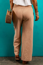 Load image into Gallery viewer, Clay Smocked Waist Loose Straight Leg Pants
