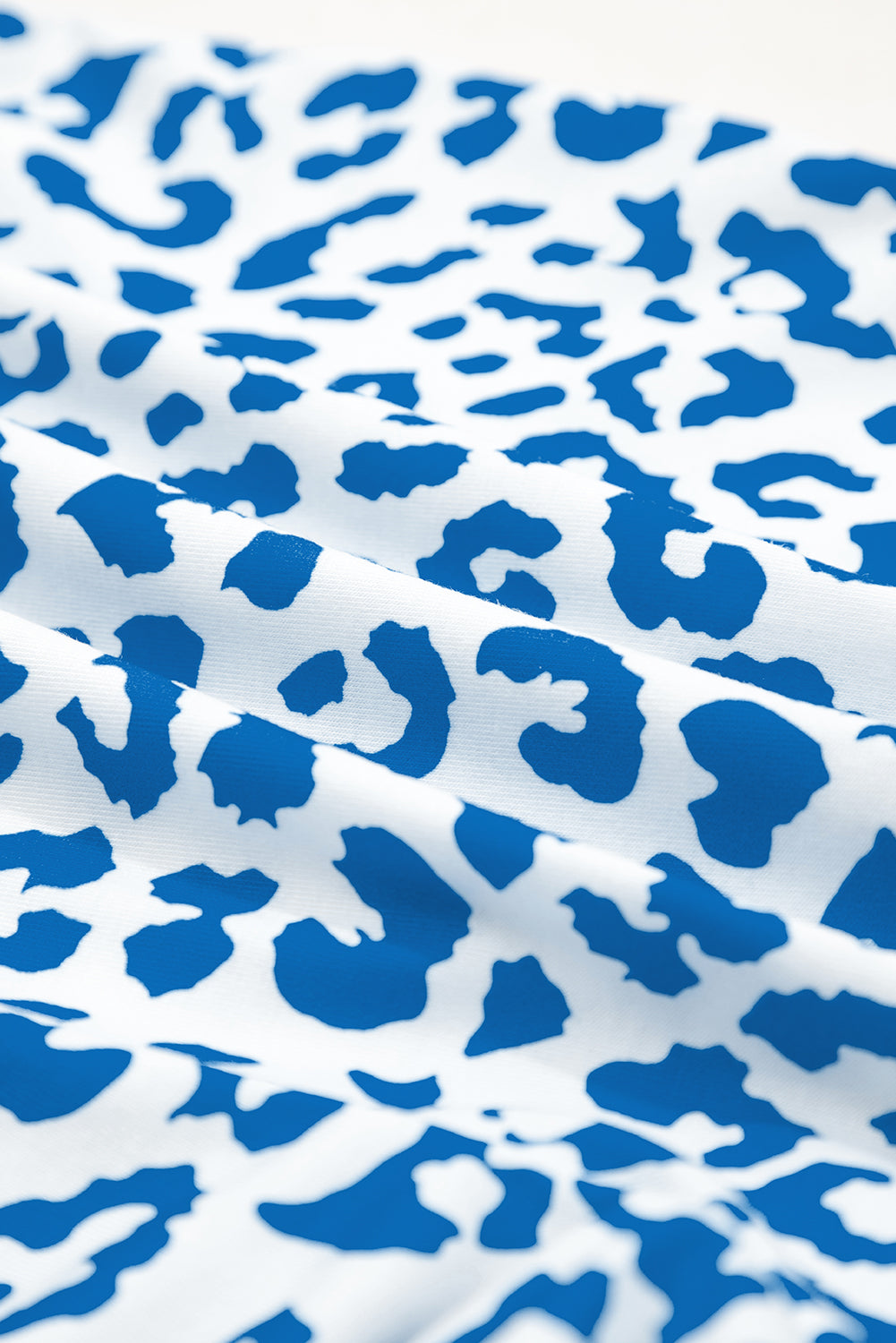 Pink Leopard Elastic Waist Lace up Contrast Trim Casual Shorts