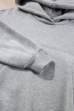 Load image into Gallery viewer, Gray Solid Exposed Seams Hoodie and Joggers Activewear Set
