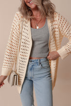 Load image into Gallery viewer, Apricot Solid Color Open Knit Duster Cardigan
