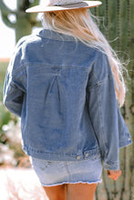 Load image into Gallery viewer, Wild Wind Washed Oversize Pocketed Denim Jacket
