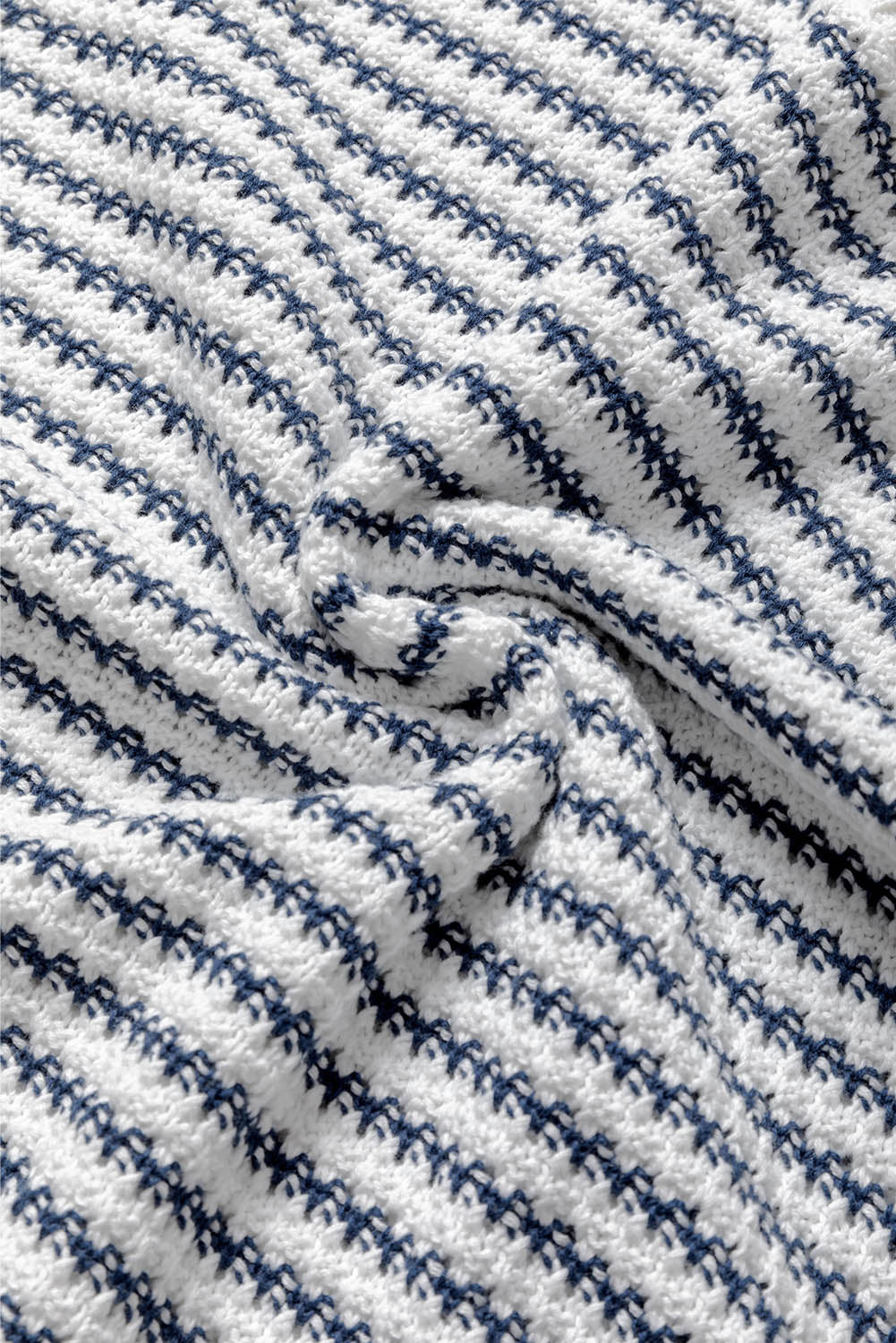 Red Stripe Ribbed Trim Loose Fit Knitted Sweater Vest