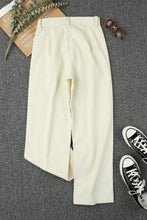 Load image into Gallery viewer, Gray Corduroy High Waist Straight Leg Pants
