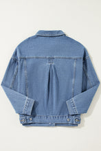 Load image into Gallery viewer, Wild Wind Washed Oversize Pocketed Denim Jacket
