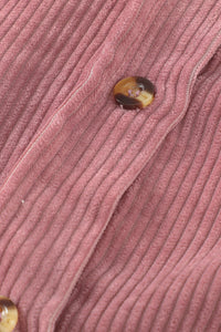 Brown Corduroy Button Pocket Shirt