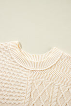 Load image into Gallery viewer, Beige Cable Knit Dolman Armholes Sweater Tank
