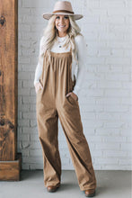 Load image into Gallery viewer, Black Solid Pocketed Loose Fit Corduroy Overall
